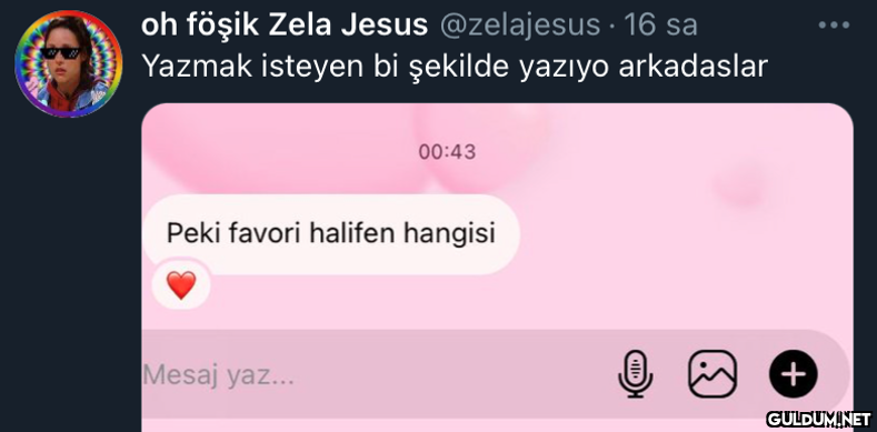oh föşik Zela Jesus...