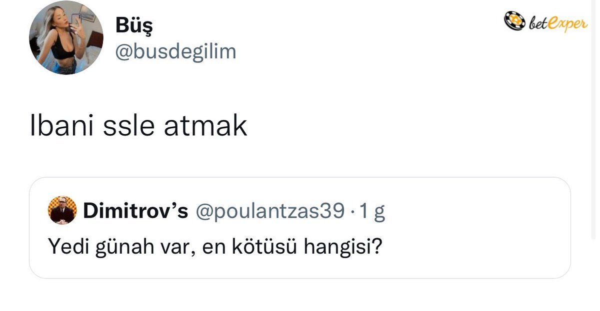 Büş @busdegilim Ibani ssle...