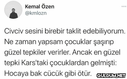 Kemal Özen @kmlozn Civciv...