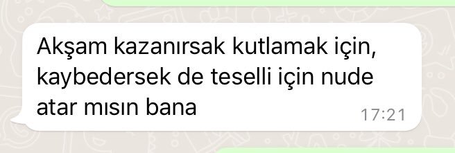 ve maç berabere biter...