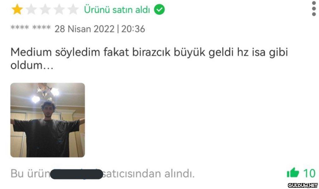 ** Ürünü satın aldı...