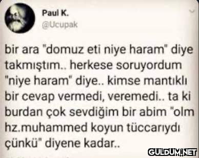 Paul K. @Ucupak bir ara...