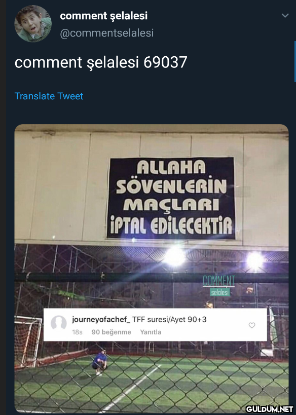 comment şelalesi...