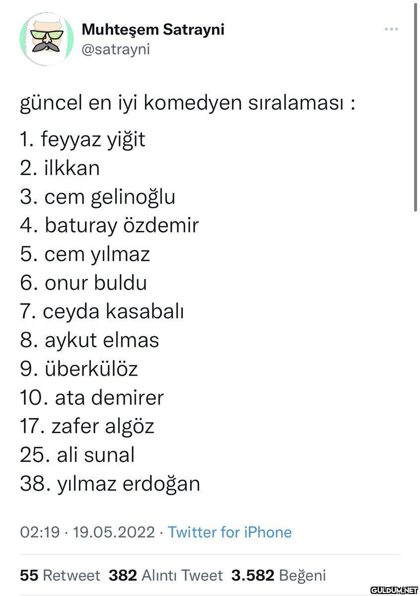 kendimi listede görünce...