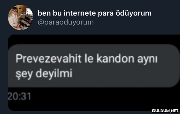 ben bu internete para...
