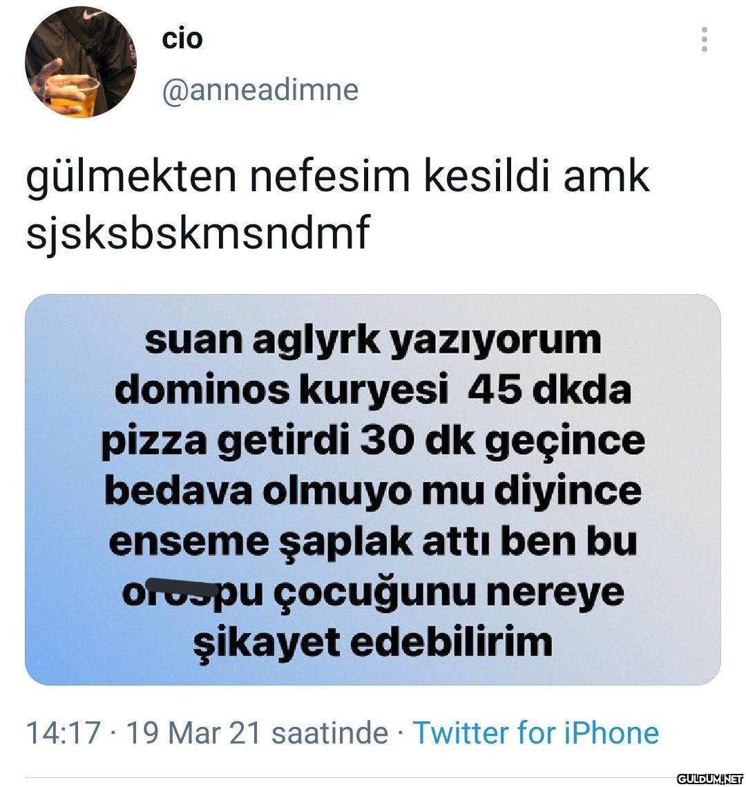 cio @anneadimne gülmekten...