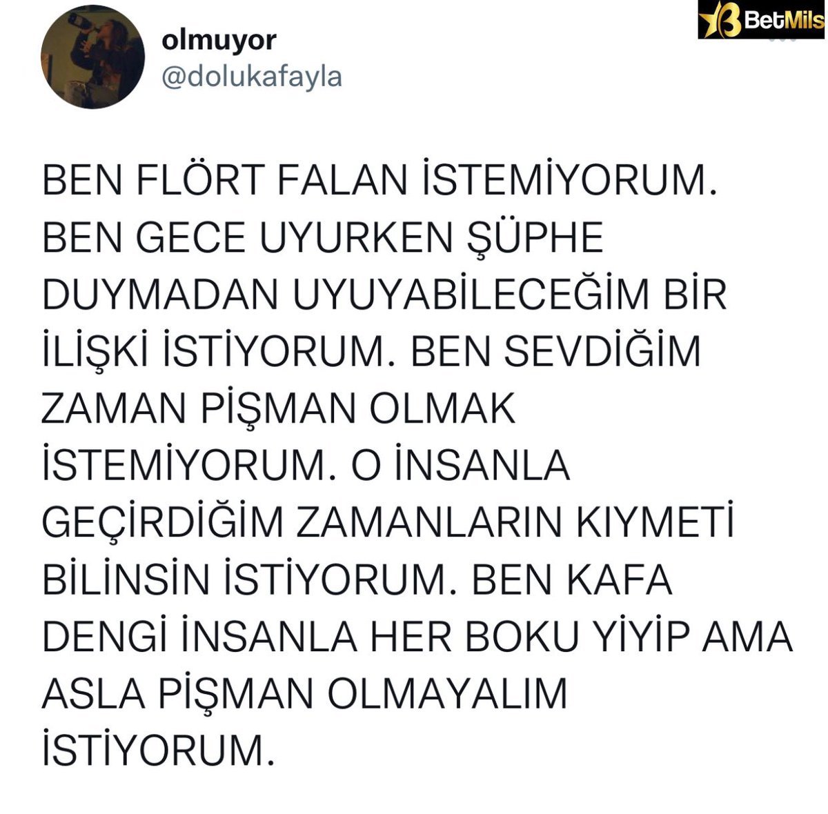 BetMils olmuyor...