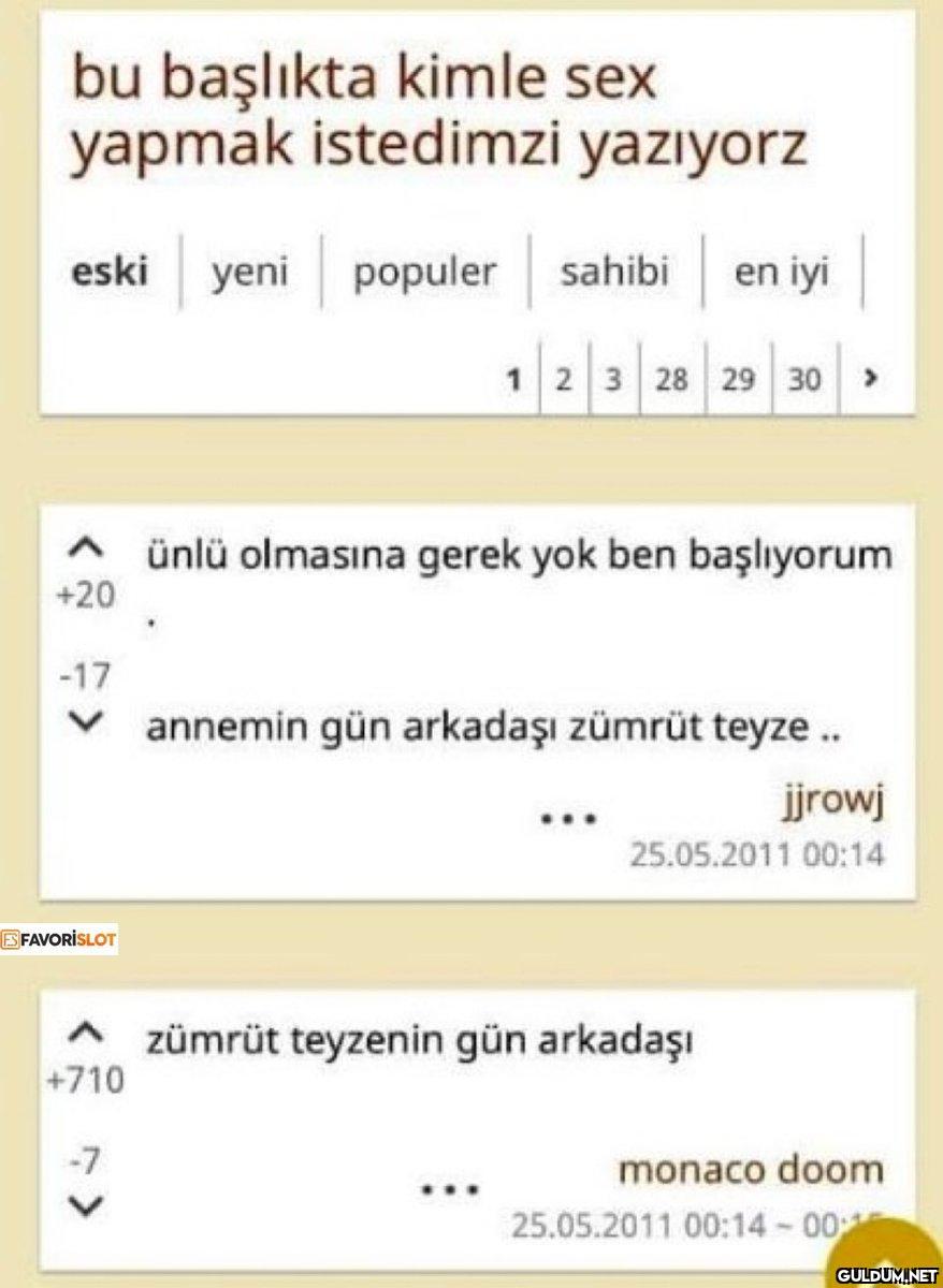 bu başlıkta kimle sex...