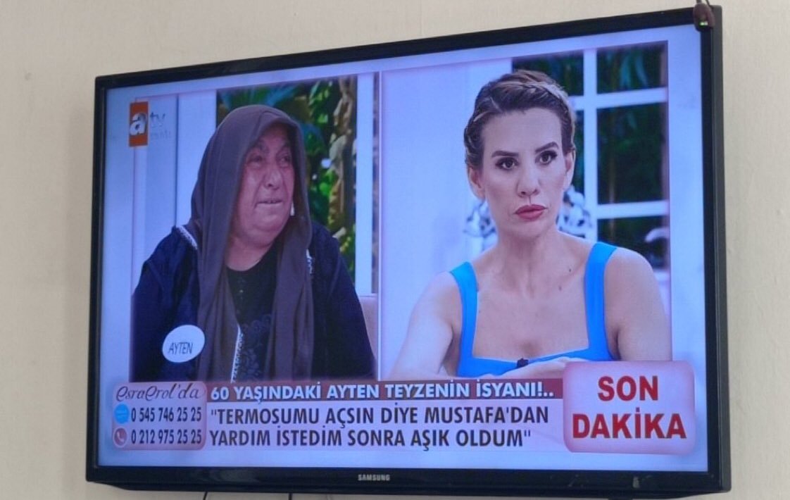Teyze sen de aşık olmaya...