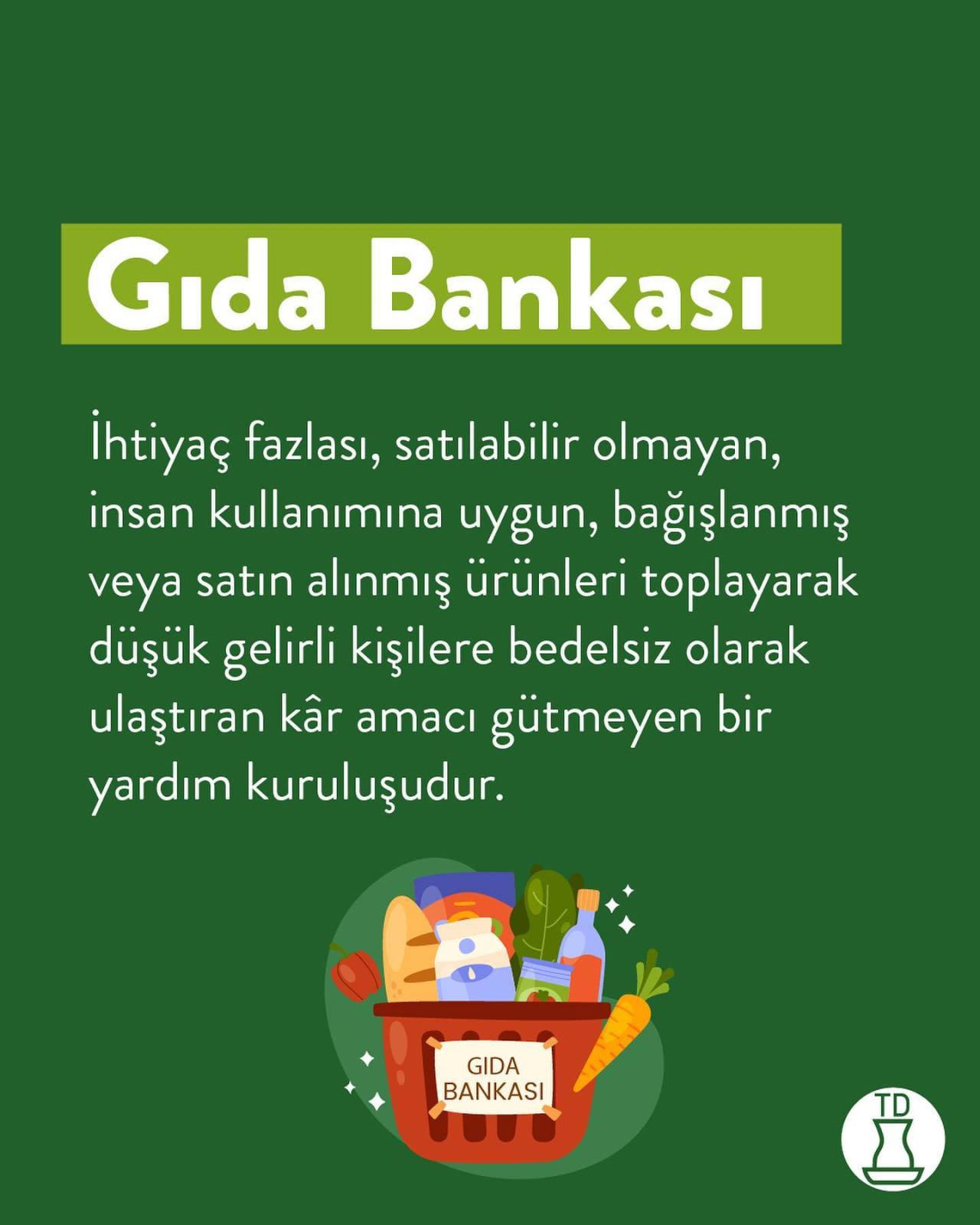 Gıda bankası aracılığı ile...