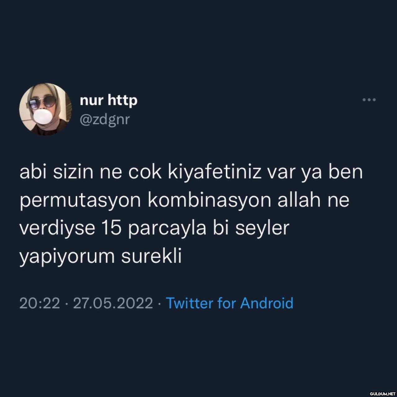 dışarda kombinleri...