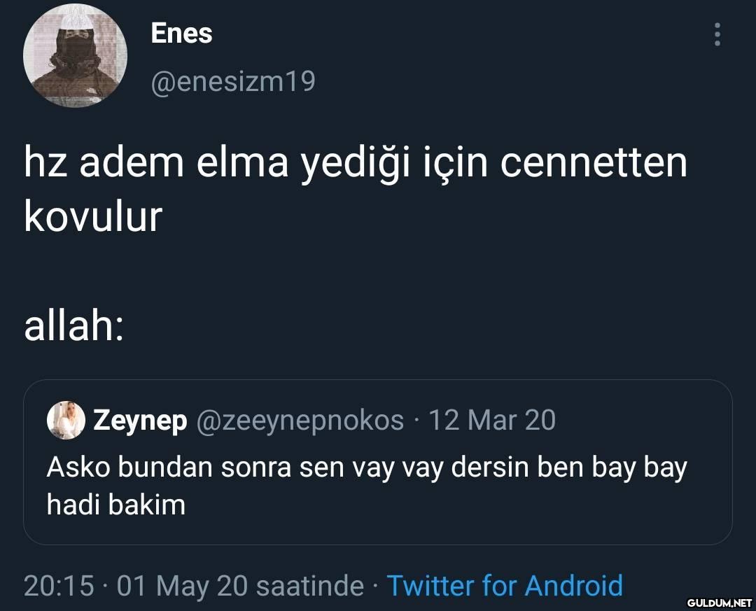 Enes @enesizm19 hz adem...