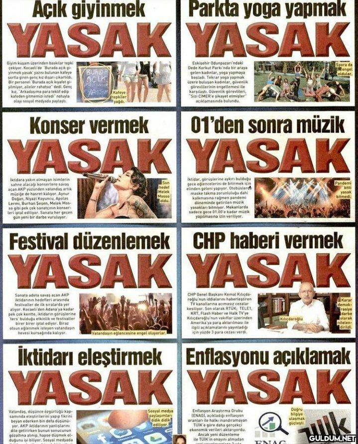 Yasaklar iktidarı...