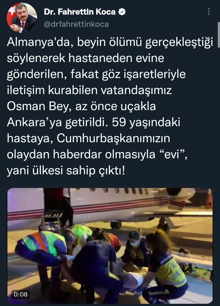 beyin ölümü gercekleşmiş...
