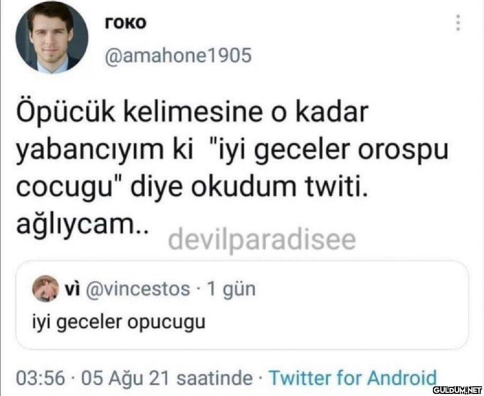 ГОКО @amahone1905 Öpücük...