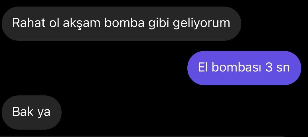 Rahat ol akşam bomba gibi...