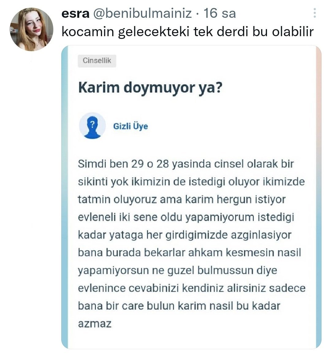 65 esra @benibulmainiz 16...