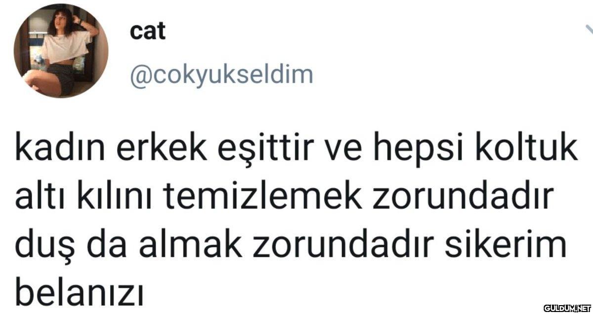 cat @cokyukseldim kadın...