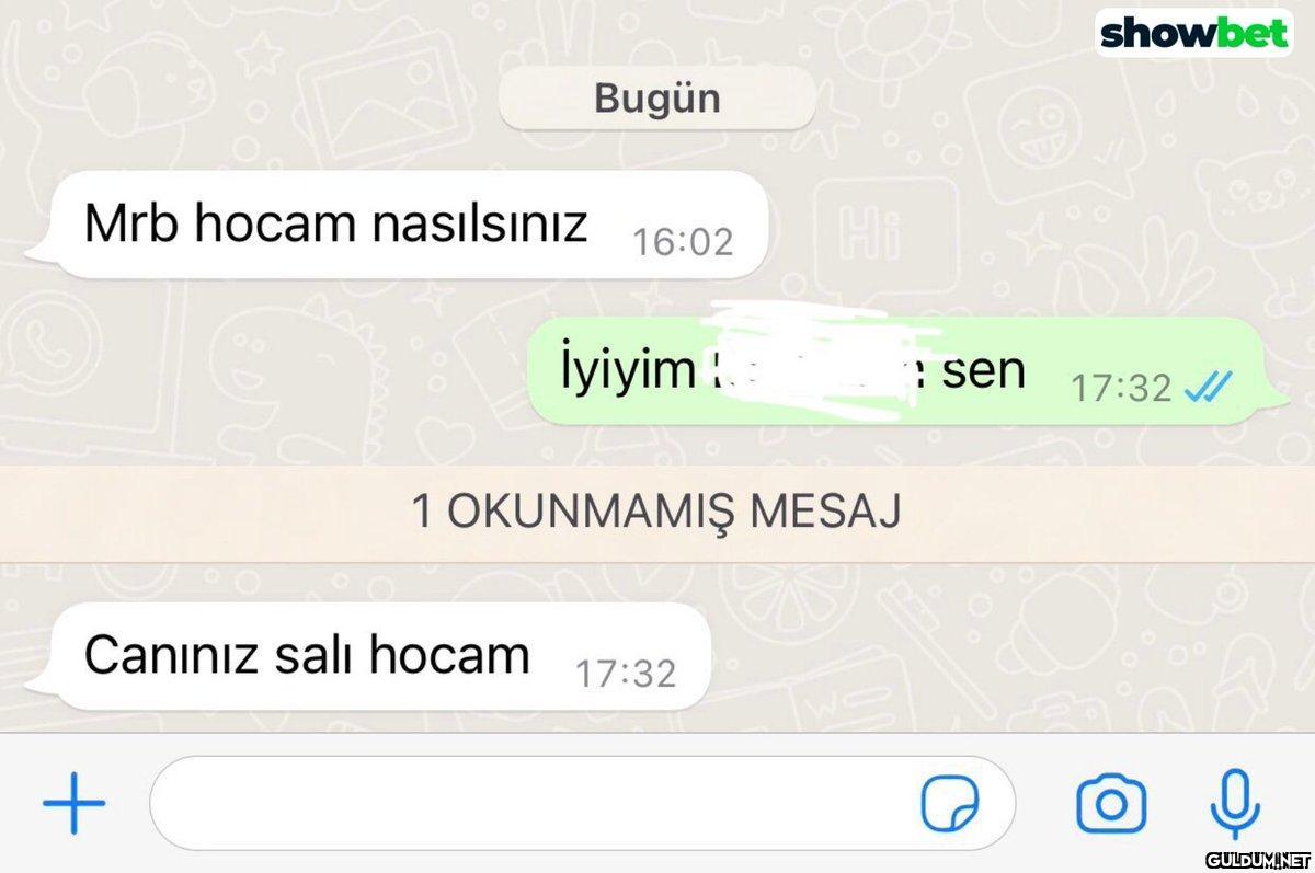 Bugün Mrb hocam nasılsınız...