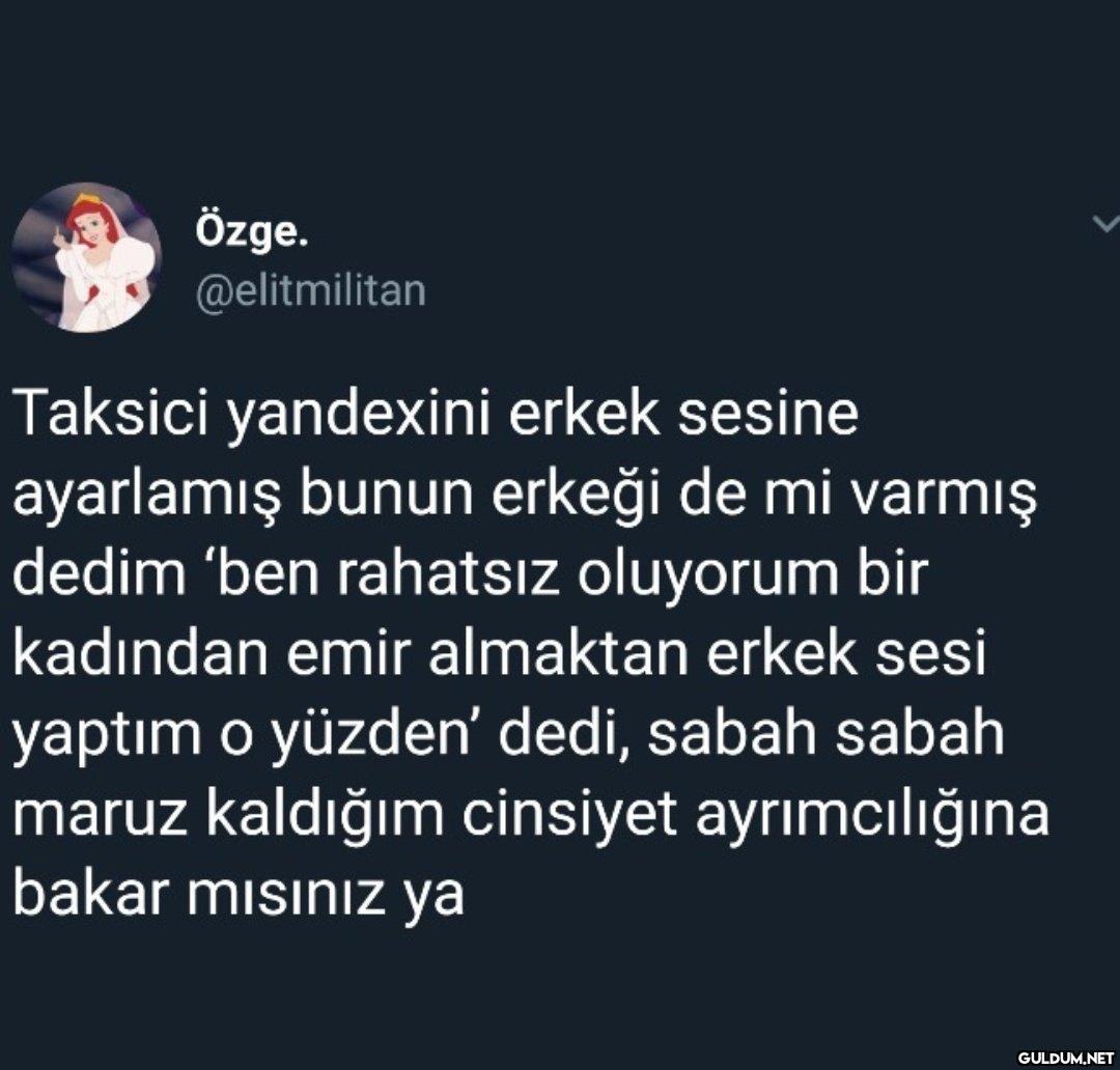 Özge. @elitmilitan Taksici...
