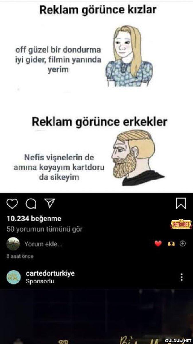 Reklam görünce kızlar off...