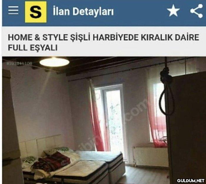 full eşyalı. o kadar full...
