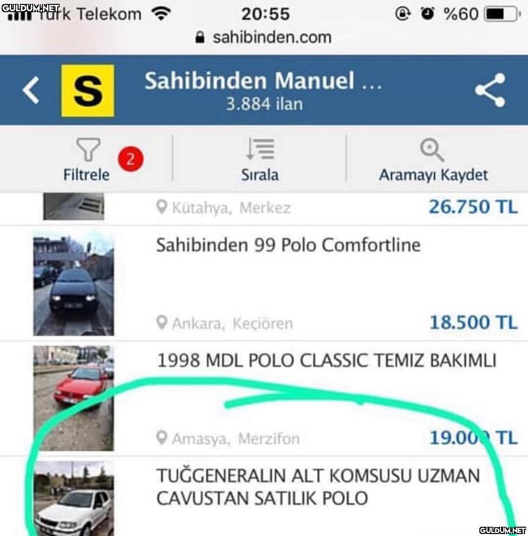 arabayı alınca genelkurmay...