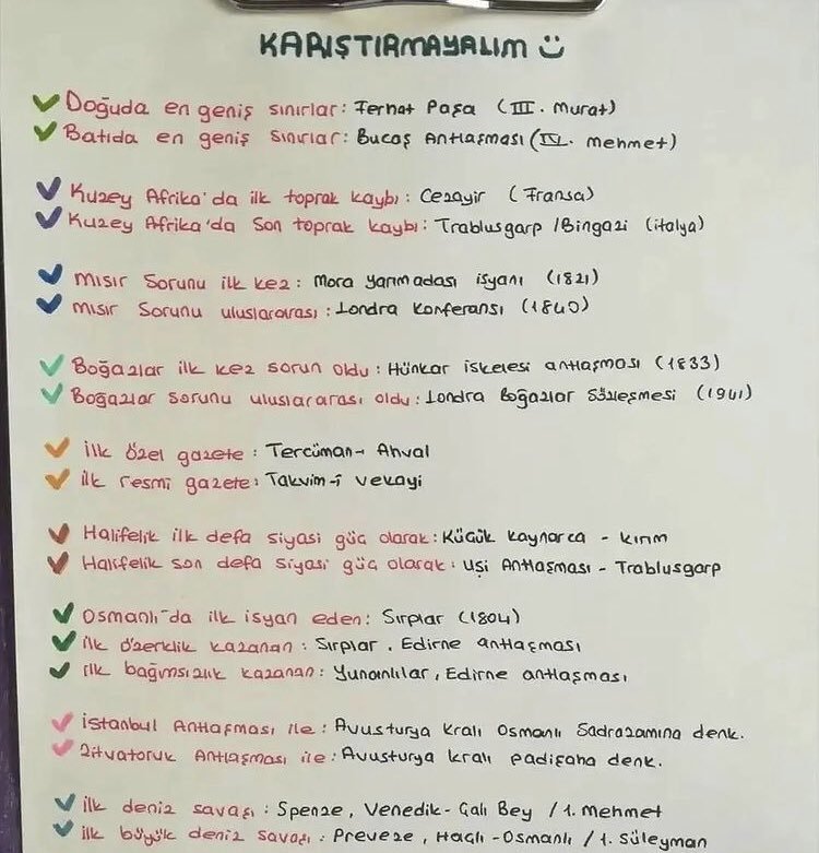 KARIŞTIRMAYALIM (TARİH)...