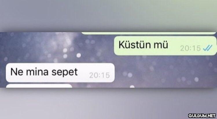 Ne mina sepet 20:15 Küstün...