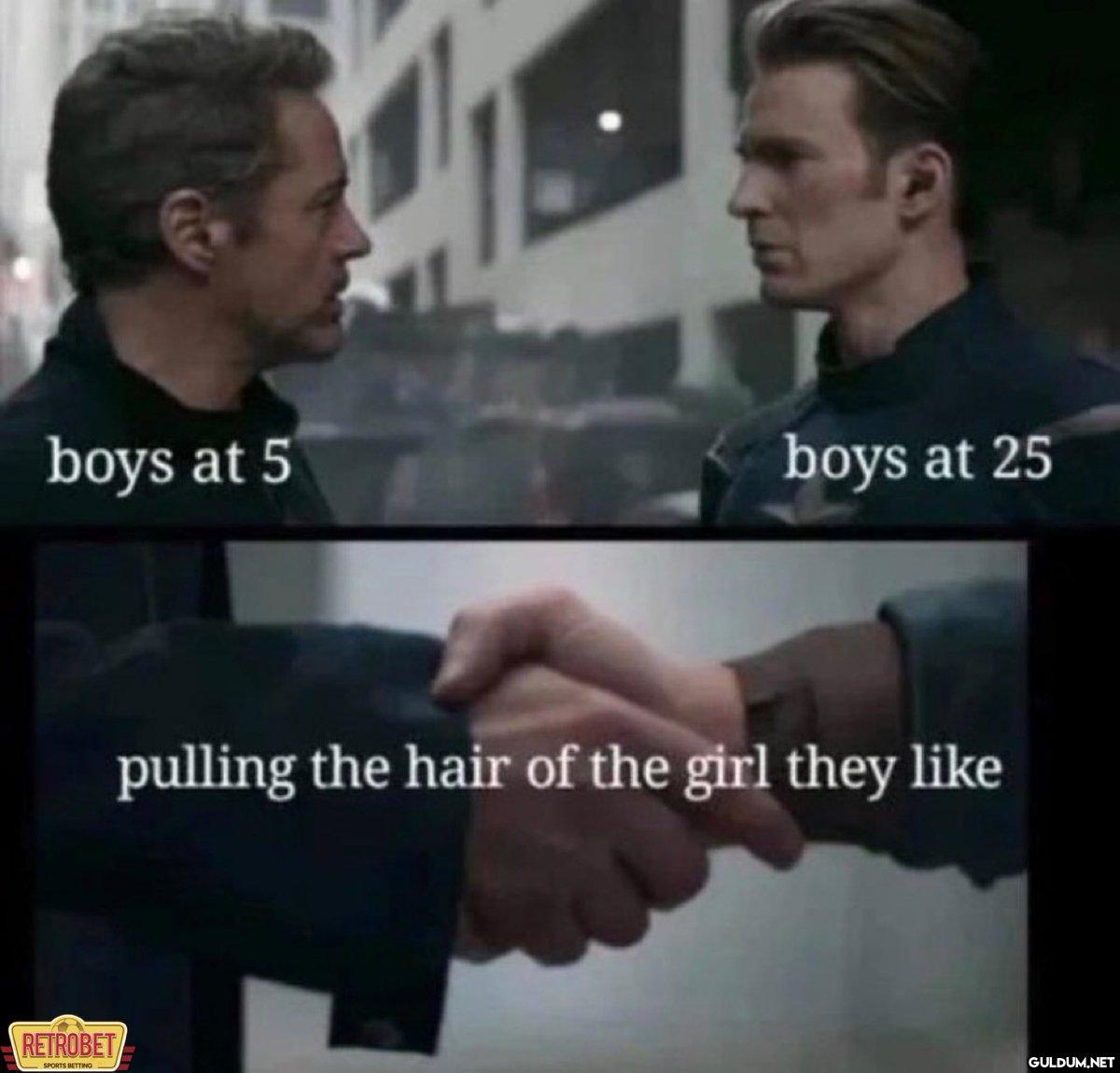 boys at 5 boys at 25...
