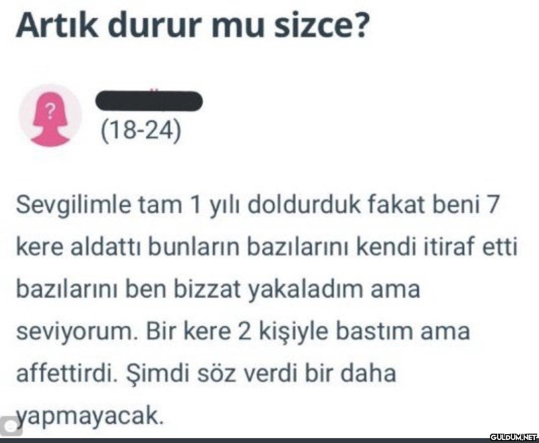 Sizce de durur mu?...