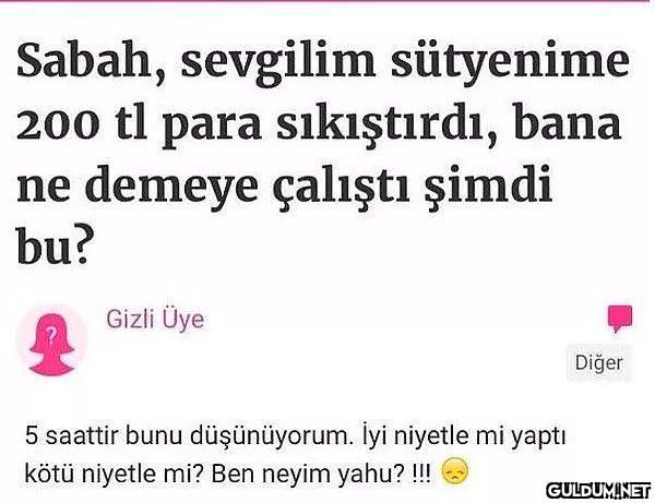 Bence harçlık, sizce?...