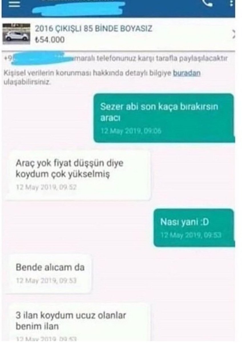 aracın piyasasını düşürmek...