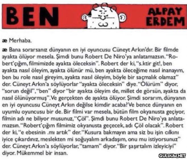 Dünyanın en iyi oyuncusunu...