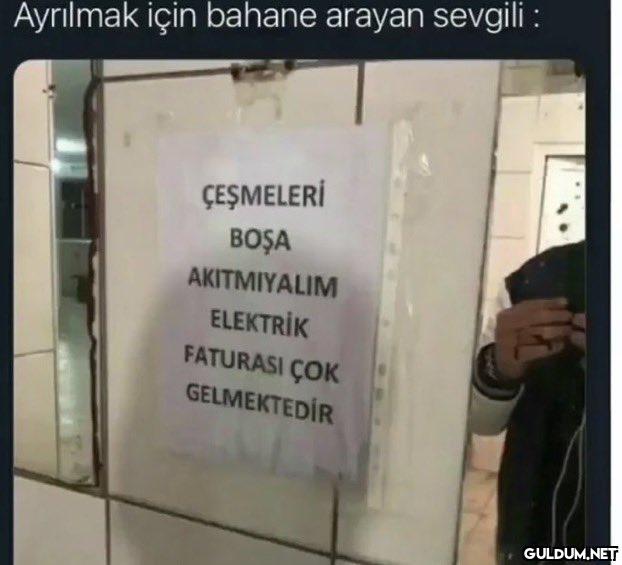 Ayrılmak için bahane...