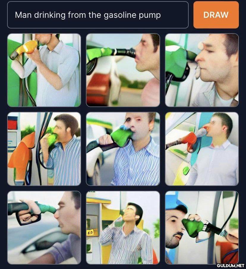Man drinking from the...