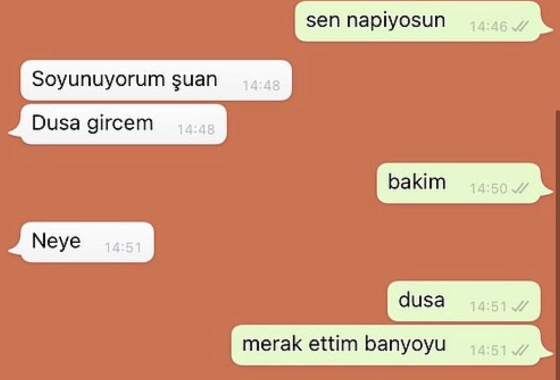 Soyunuyorum şuan Dusa...