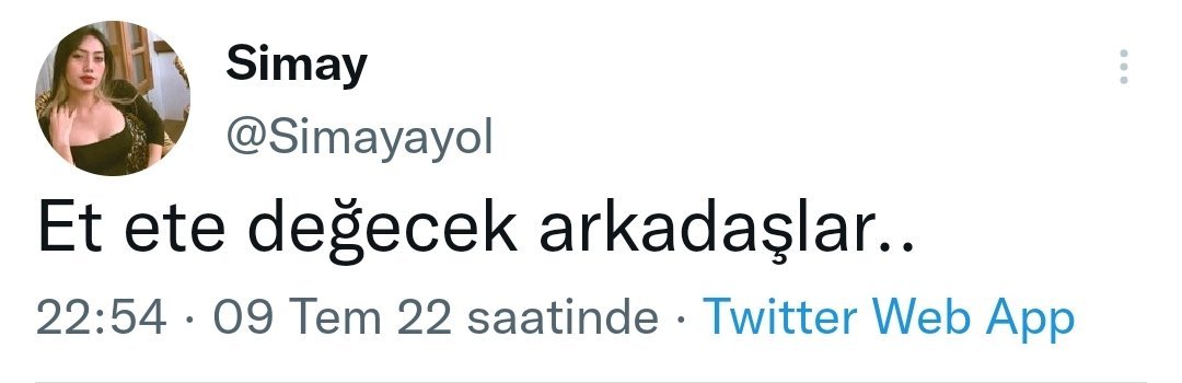 Simay @Simayayol Et ete...