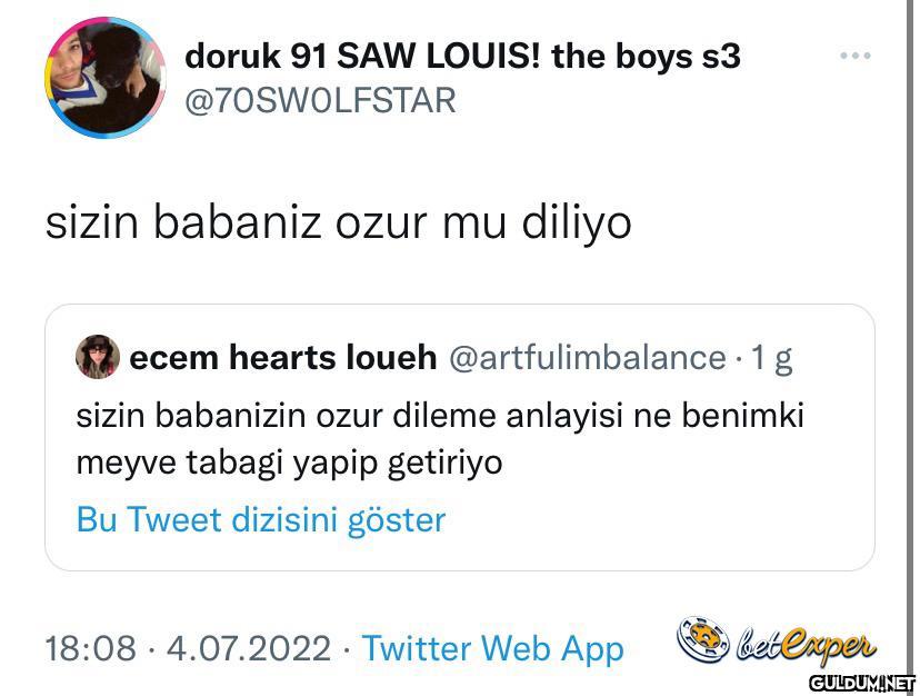 Benimki geyiriyo...