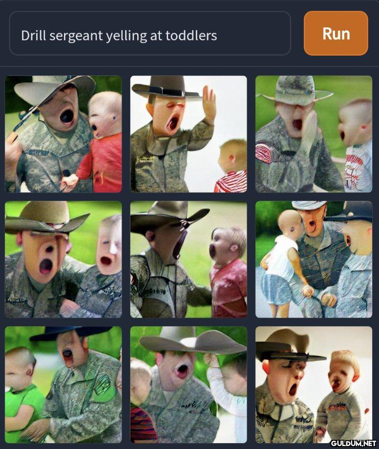 Drill sergeant yelling at...