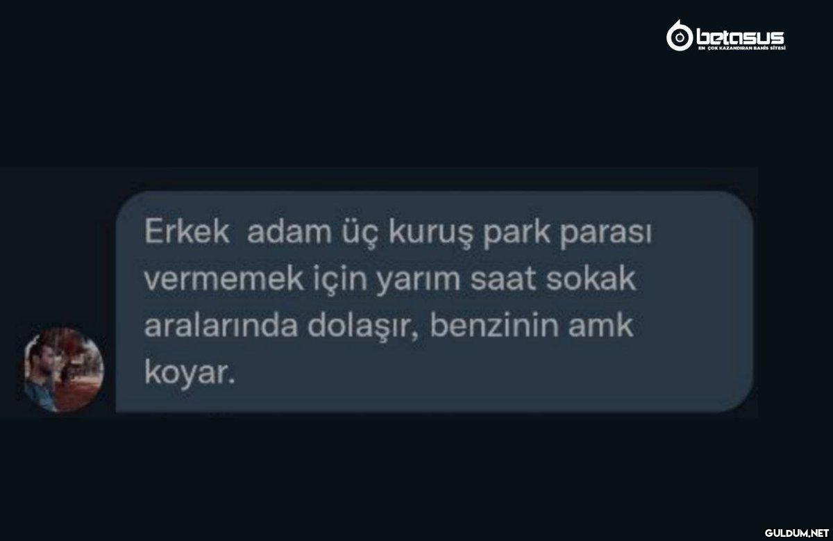 Erkek adam üç kuruş park...