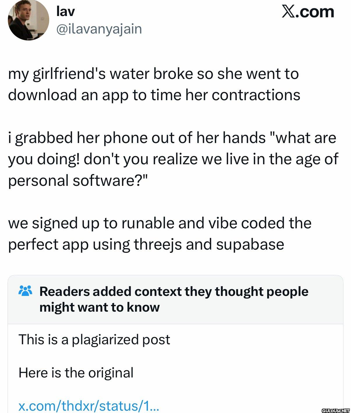 my girlfriend's water...