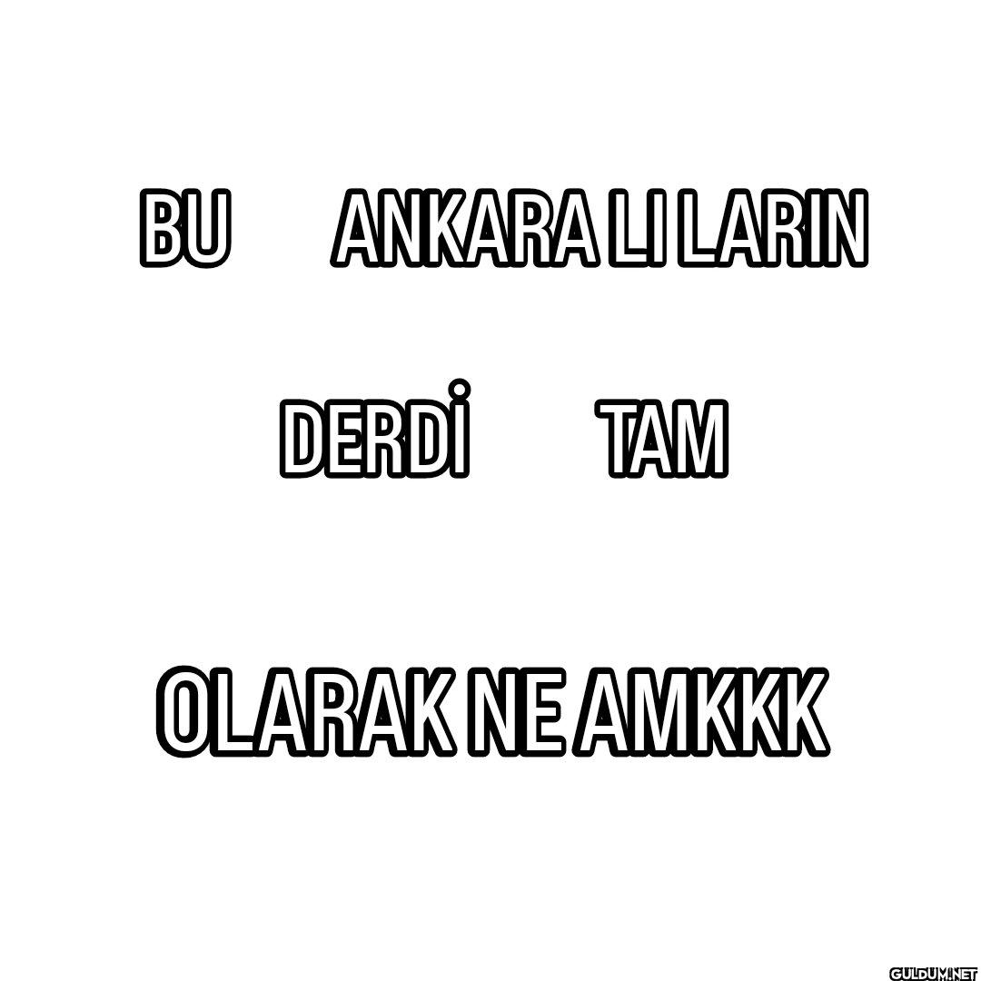BU ANKARALILARIN DERDİ TAM...