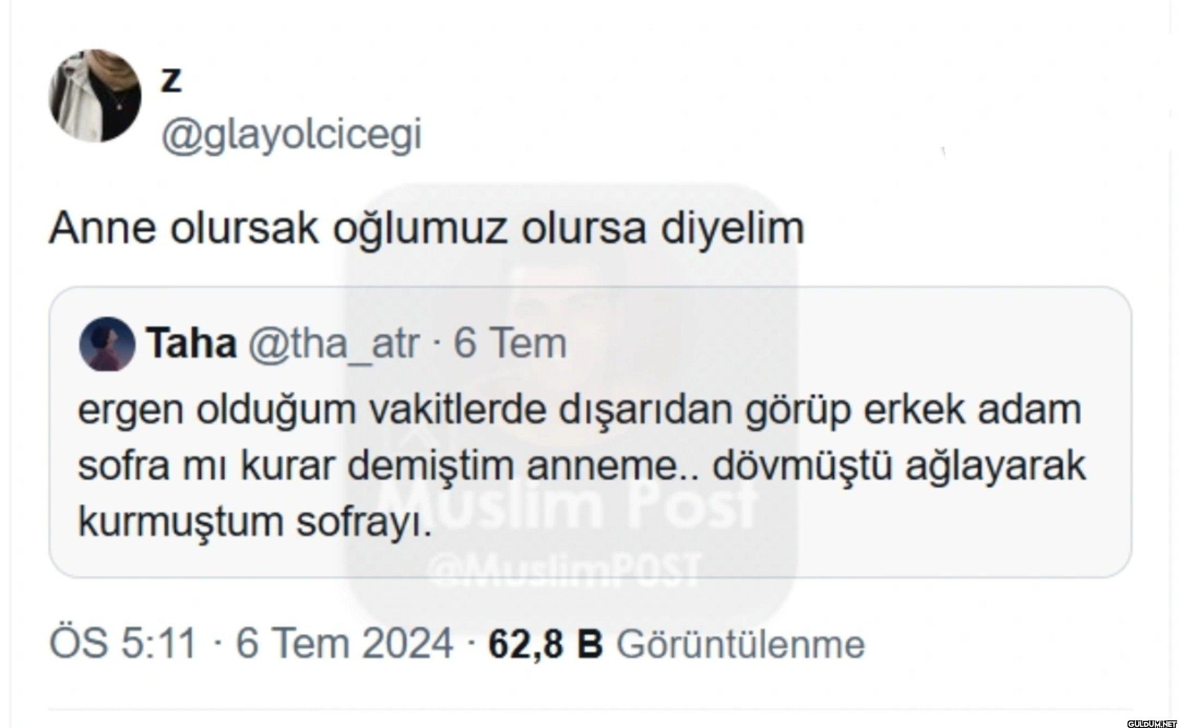 Anne olursak oğlumuz...