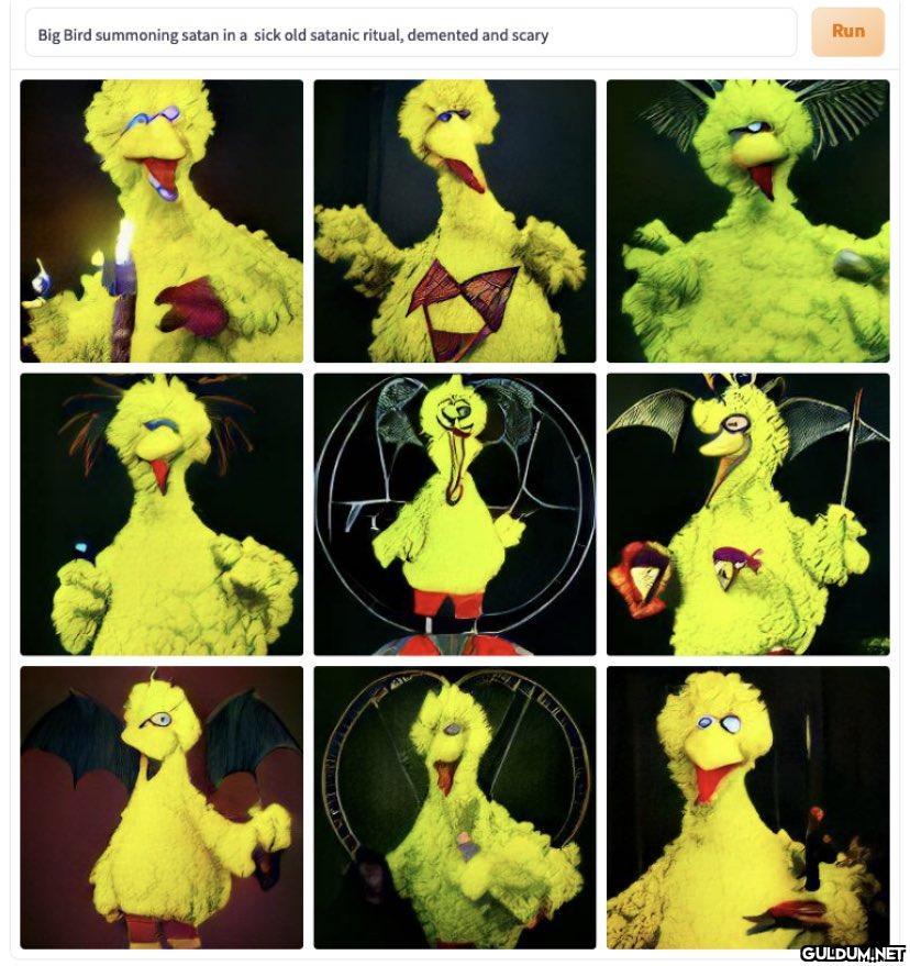 Big Bird summoning satan...