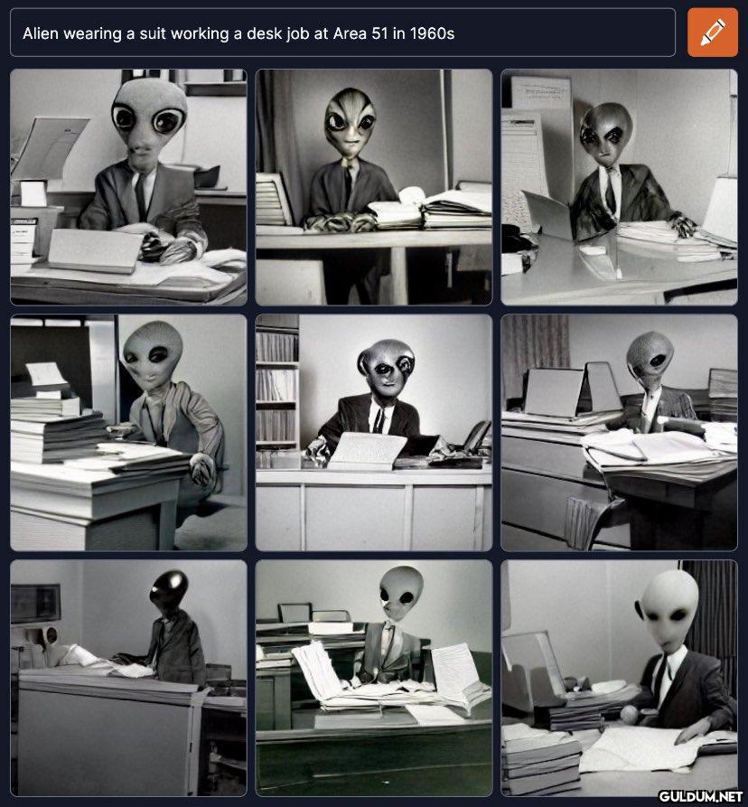 Alien wearing a suit...