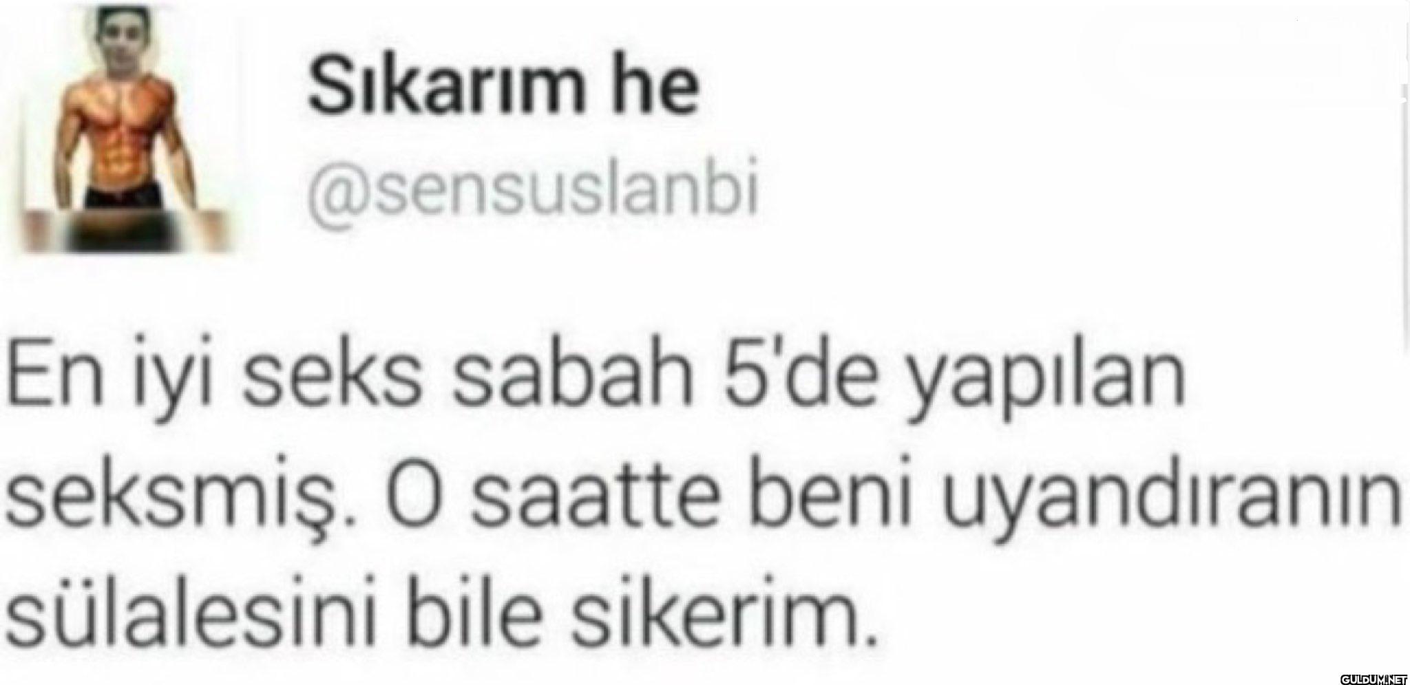 En iyi seks sabah 5'de...