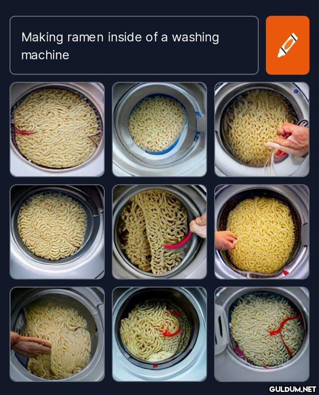 Making ramen inside of a...