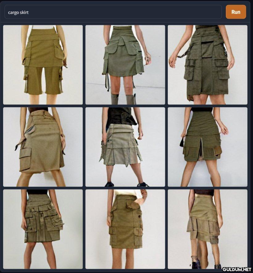 cargo skirt Run   Kaynak