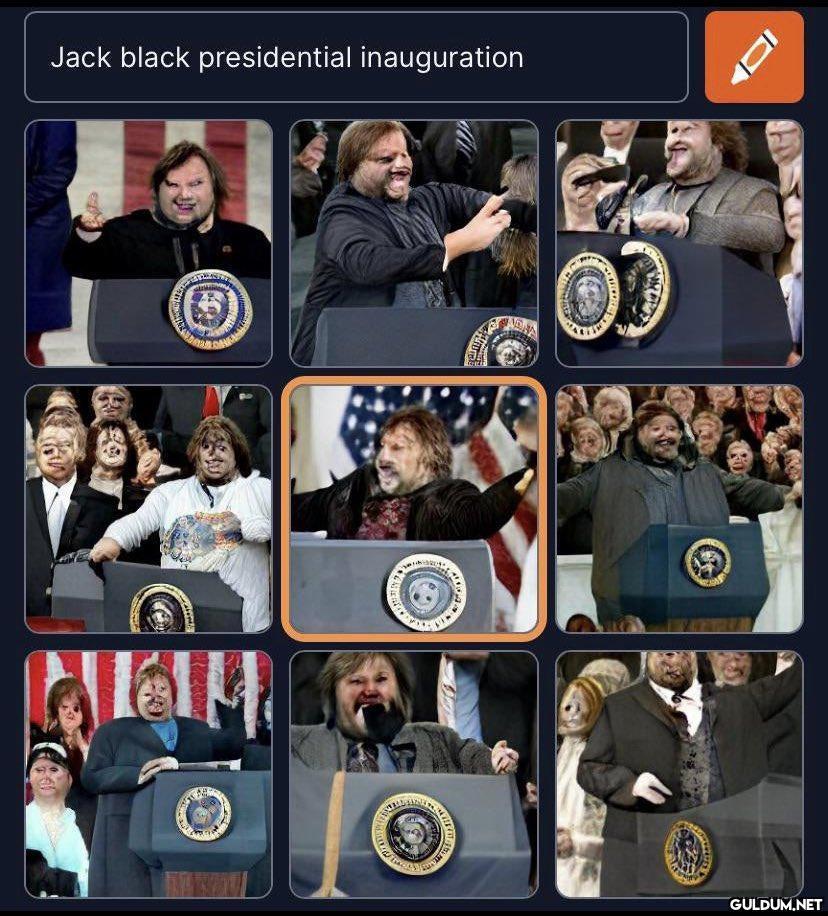 Jack black presidential...